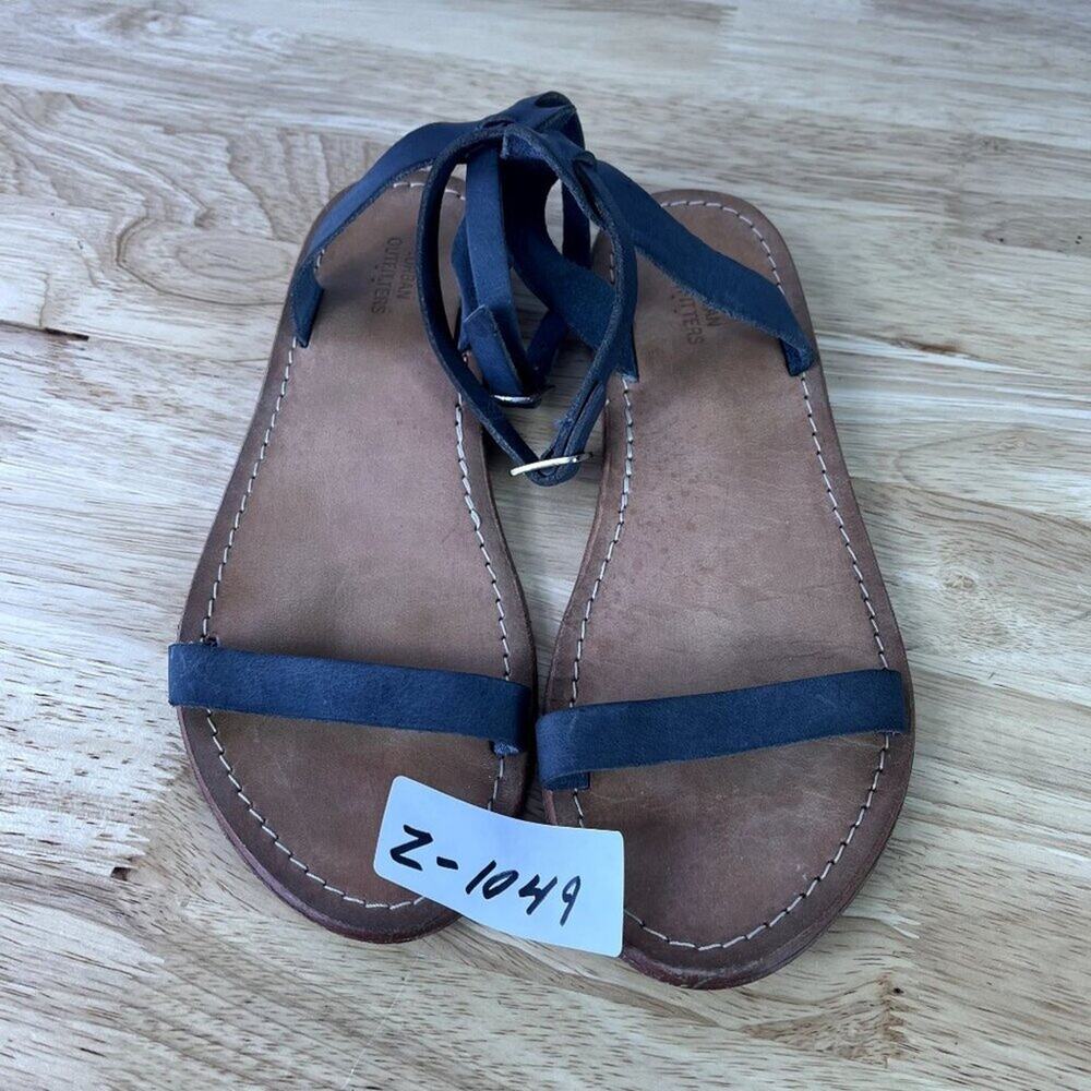 Urban Outfitters  Sandals Womens 6 Genuine leather Suede Upper  Thin Strap  - Picture 6 of 10